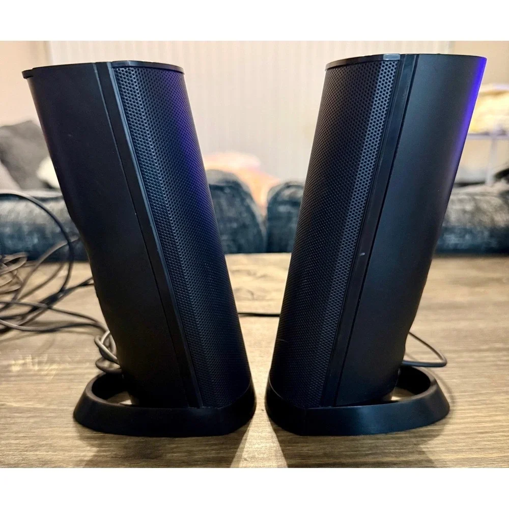 Dell AX210 Stereo Speakers USB Powered Desktop Laptop Black Excellent Condition